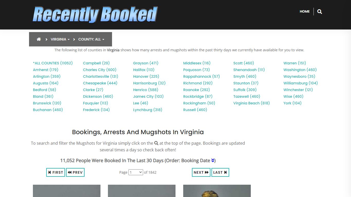 Bookings, Arrests and Mugshots in James City County, Virginia