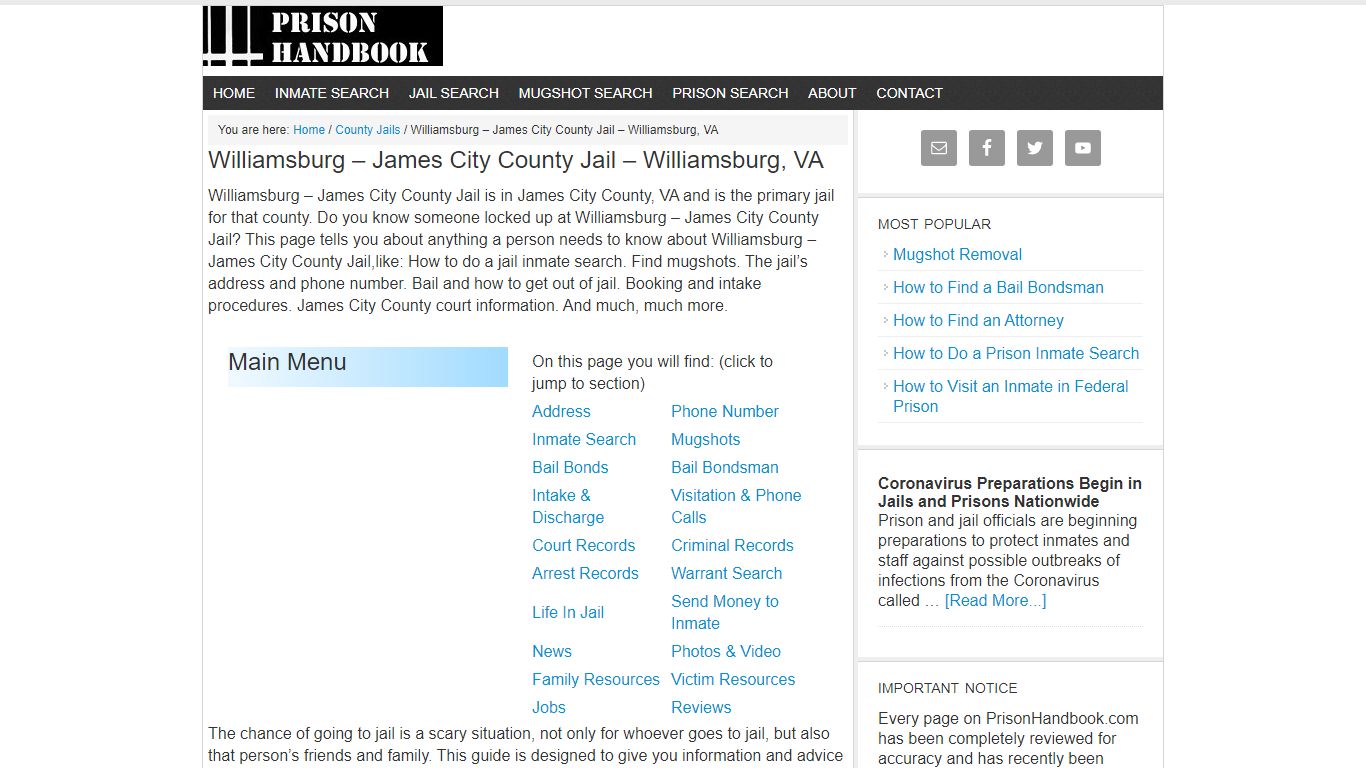 Williamsburg – James City County Jail – Williamsburg, VA
